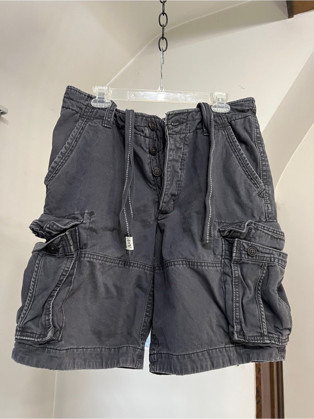 Abercrombie & Fitch Dark Charcoal Cargo Shorts